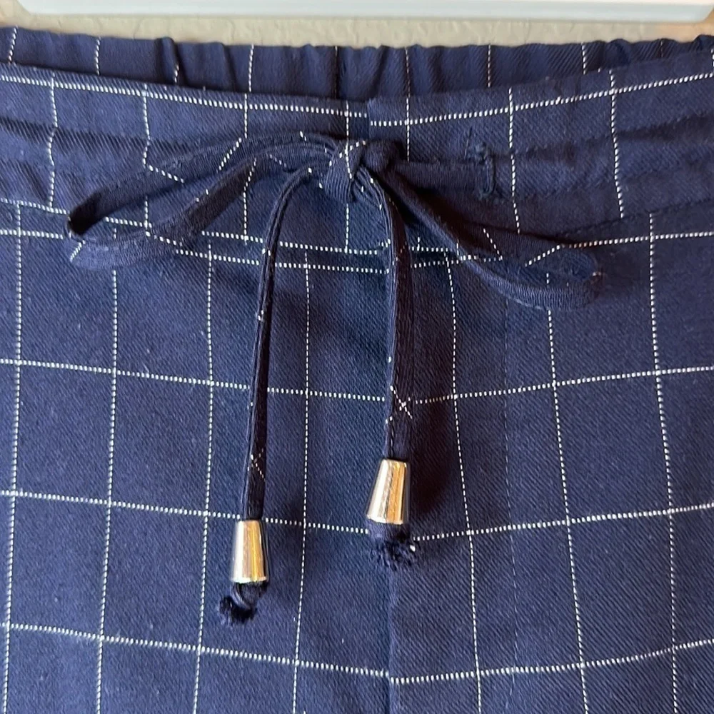 A NEW DAY Blue Plaid Trouser Straight Leg‎ Pants Size S
